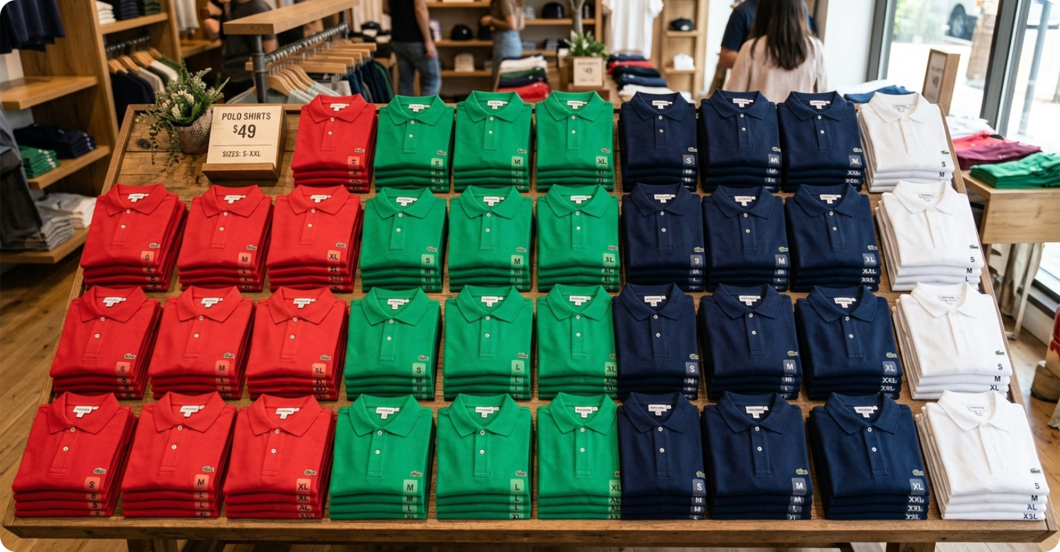 Giao diện quản lý biến thể